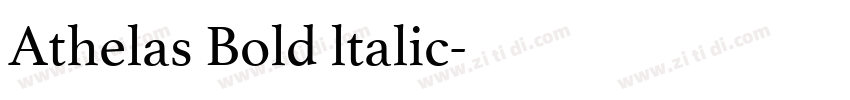 Athelas Bold ltalic字体转换